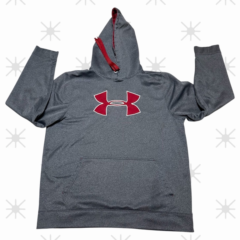 Under Armour Grey Athletic Pullover Hoodie Sweater Size XL Streetwear Winterwear